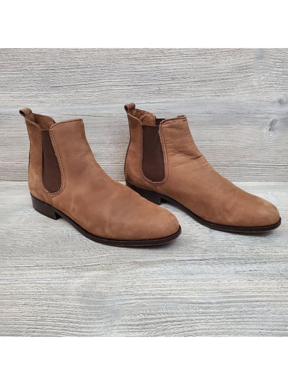Vintage Laura Ashley Chelsea boots, light brown